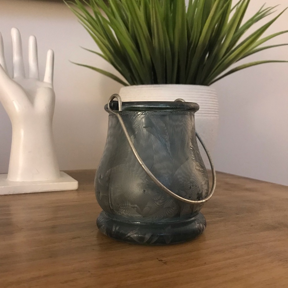 Frosted Glass Tea Light Holder - Picture 1 of 4